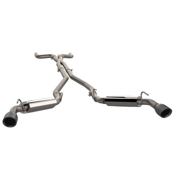 QTP 14-15 Chevrolet Camaro SS 6.2L 304SS AR3 Cat-Back Exhaust w/4.5in Black Tips - 0