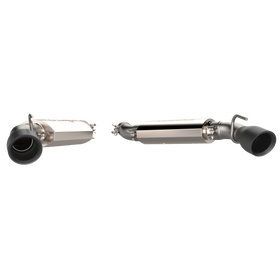 QTP 16-18 Chevrolet Camaro SS 6.2L 304SS AR3 Axle Back Exhaust w/4.5in Black Dual Tips - 0