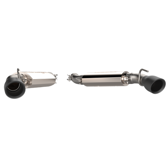 QTP 16-18 Chevrolet Camaro SS 6.2L 304SS AR3 Axle Back Exhaust w/4.5in Black Dual Tips