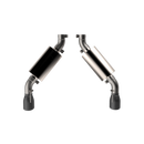 QTP 16-18 Chevrolet Camaro SS 6.2L 304SS AR3 Axle Back Exhaust w/4.5in Black Dual Tips-3