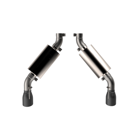 QTP 16-18 Chevrolet Camaro SS 6.2L 304SS AR3 Axle Back Exhaust w/4.5in Black Dual Tips