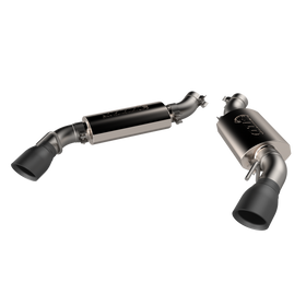 QTP 16-18 Chevrolet Camaro SS 6.2L 304SS AR3 Axle Back Exhaust w/4.5in Black Dual Tips