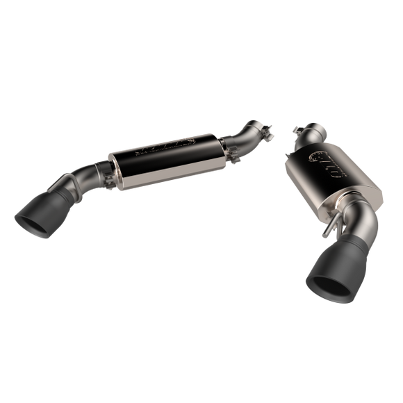 QTP 16-18 Chevrolet Camaro SS 6.2L 304SS AR3 Axle Back Exhaust w/4.5in Black Dual Tips
