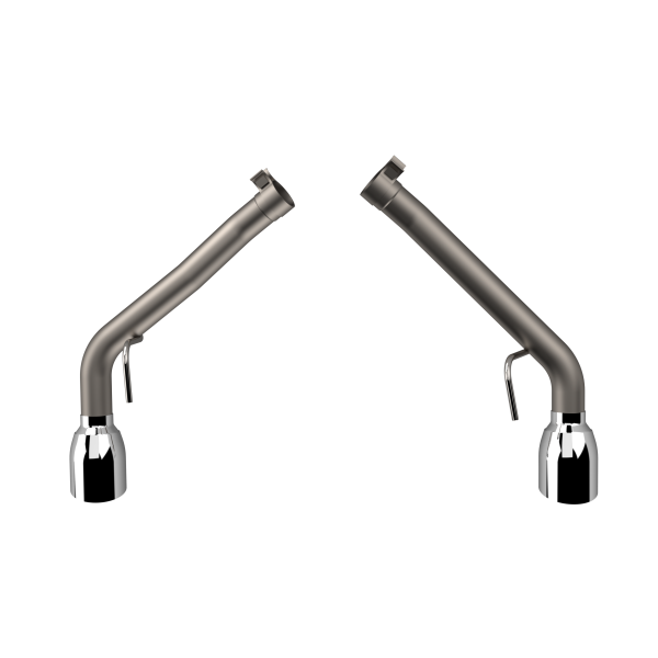 QTP 10-13 Chevrolet Camaro SS 6.2L 304SS Eliminator Muffler Delete Axle Back Exhaust w/4.5in Tips - 0
