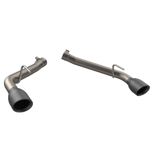 QTP 10-13 Chevrolet Camaro SS 6.2L 304SS Eliminator Muffler Delete Axle Back Exhaust w/4.5in Blk Tip