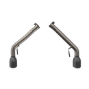 QTP 10-13 Chevrolet Camaro SS 6.2L 304SS Eliminator Muffler Delete Axle Back Exhaust w/4.5in Blk Tip-2