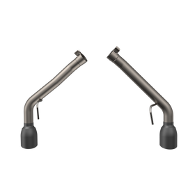 QTP 10-13 Chevrolet Camaro SS 6.2L 304SS Eliminator Muffler Delete Axle Back Exhaust w/4.5in Blk Tip - 0