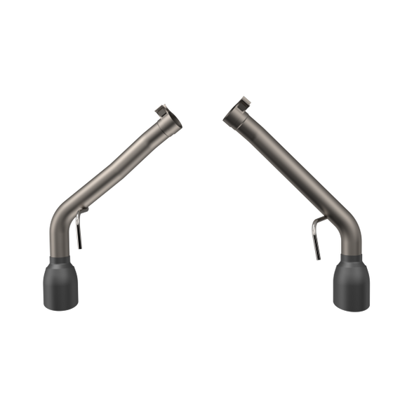 QTP 10-13 Chevrolet Camaro SS 6.2L 304SS Eliminator Muffler Delete Axle Back Exhaust w/4.5in Blk Tip