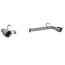 QTP 14-15 Chevrolet Camaro SS 6.2L 304SS Eliminator Muffler Delete Axle Back Exhaust w/4.5in Tips-2