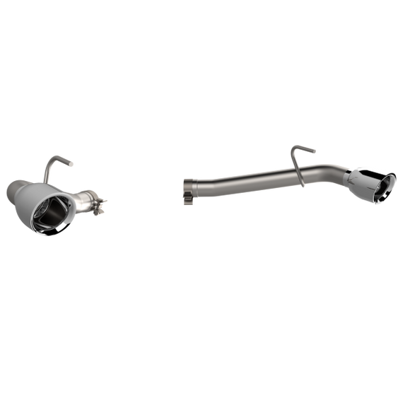 QTP 14-15 Chevrolet Camaro SS 6.2L 304SS Eliminator Muffler Delete Axle Back Exhaust w/4.5in Tips