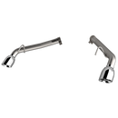 QTP 14-15 Chevrolet Camaro SS 6.2L 304SS Eliminator Muffler Delete Axle Back Exhaust w/4.5in Tips-1