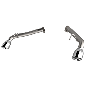 QTP 14-15 Chevrolet Camaro SS 6.2L 304SS Eliminator Muffler Delete Axle Back Exhaust w/4.5in Tips