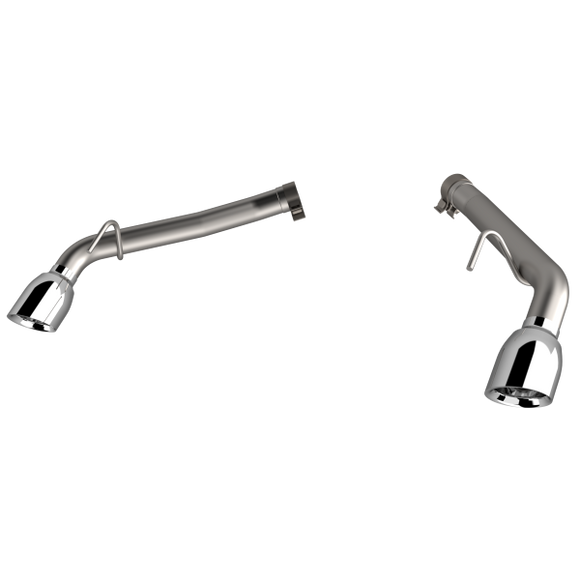 QTP 14-15 Chevrolet Camaro SS 6.2L 304SS Eliminator Muffler Delete Axle Back Exhaust w/4.5in Tips