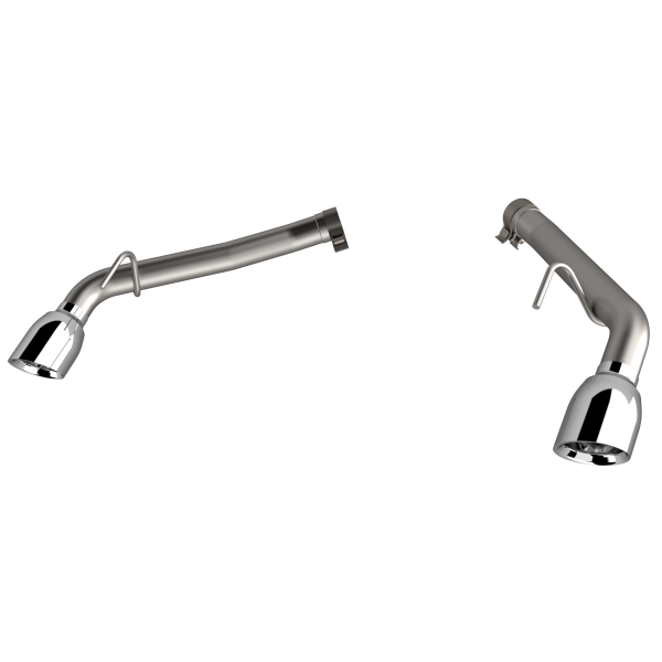 QTP 14-15 Chevrolet Camaro SS 6.2L 304SS Eliminator Muffler Delete Axle Back Exhaust w/4.5in Tips
