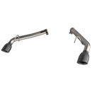 QTP 14-15 Chevrolet Camaro SS 6.2L 304SS Eliminator Muffler Delete Axle Back Exhaust w/4.5in Blk Tip-1