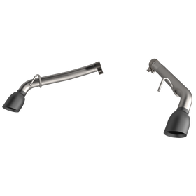 QTP 14-15 Chevrolet Camaro SS 6.2L 304SS Eliminator Muffler Delete Axle Back Exhaust w/4.5in Blk Tip