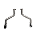 QTP 16-18 Chevrolet Camaro SS 6.2L 304SS Eliminator Muffler Delete Axle Back Exhaust w/4.5in Tips-2