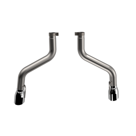 QTP 16-18 Chevrolet Camaro SS 6.2L 304SS Eliminator Muffler Delete Axle Back Exhaust w/4.5in Tips - 0
