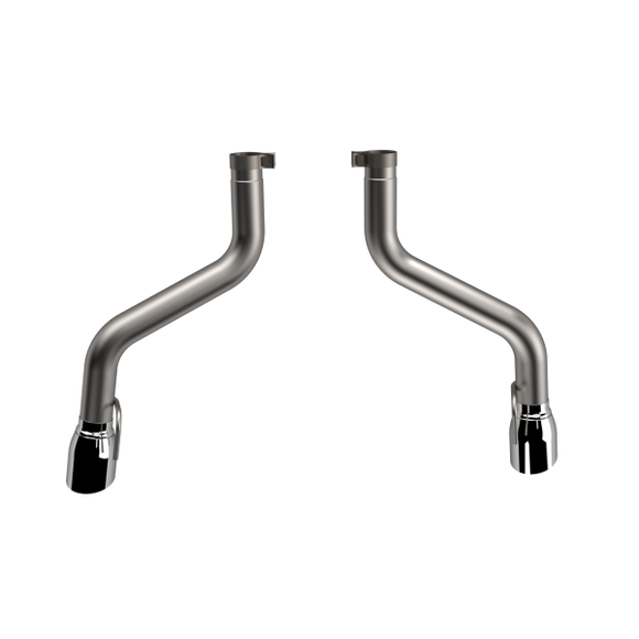 QTP 16-18 Chevrolet Camaro SS 6.2L 304SS Eliminator Muffler Delete Axle Back Exhaust w/4.5in Tips