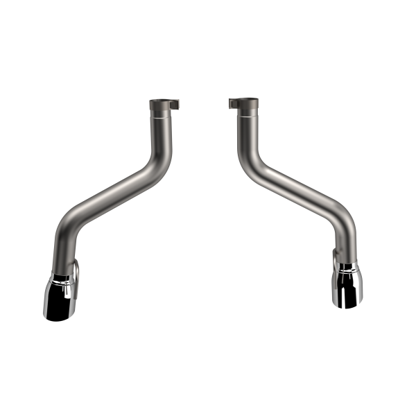 QTP 16-18 Chevrolet Camaro SS 6.2L 304SS Eliminator Muffler Delete Axle Back Exhaust w/4.5in Tips - 0
