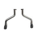 QTP 16-18 Chevrolet Camaro SS 6.2L 304SS Eliminator Muffler Delete Axle Back Exhaust w/4.5in Blk Tip-2