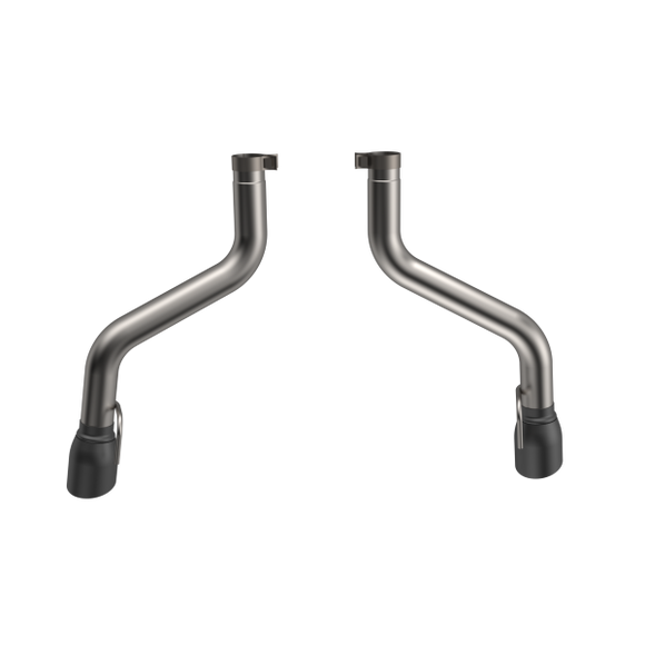 QTP 16-18 Chevrolet Camaro SS 6.2L 304SS Eliminator Muffler Delete Axle Back Exhaust w/4.5in Blk Tip