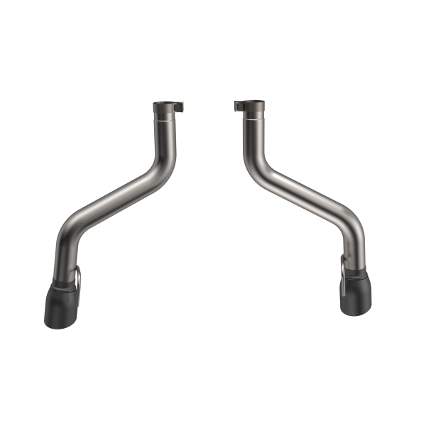 QTP 16-18 Chevrolet Camaro SS 6.2L 304SS Eliminator Muffler Delete Axle Back Exhaust w/4.5in Blk Tip - 0