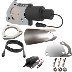 QTP Single 2.25in Electric Valve / Wiring / 1 Toggle Switch / 1 2.25in DIY Cutout Pipe - 0