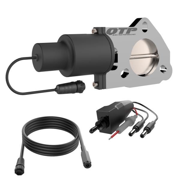 QTP 2.5in Bolt-On QTEC Electric Cutout Valve - Single - 0
