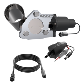 QTP Single 2.5in Electric Valve / Wiring / 1 Toggle Switch / 1 2.5in SS Exhaust Cutout