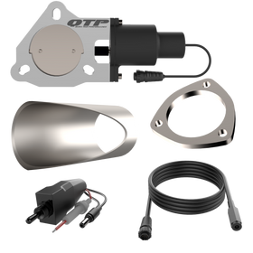 QTP Single 3in Electric Valve / Wiring / 1 Toggle Switch / 1 3in DIY Cutout Pipe