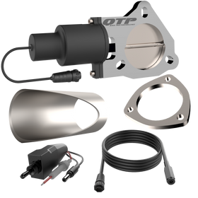 QTP Single 3in Electric Valve / Wiring / 1 Toggle Switch / 1 3in DIY Cutout Pipe - 0