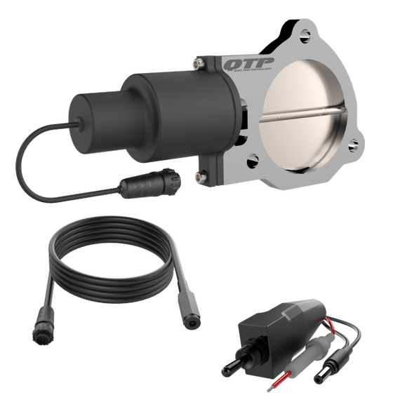 QTP 3.5in Bolt-On QTEC Electric Cutout Valve - Single