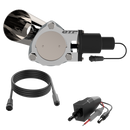 QTP Single 3.5in Electric Valve / Wiring / 1 Toggle Switch / 1 3.5in SS Exhaust Cutout-1