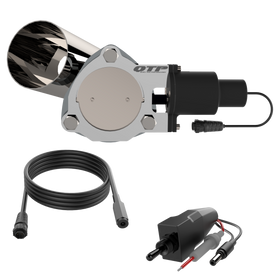 QTP Single 3.5in Electric Valve / Wiring / 1 Toggle Switch / 1 3.5in SS Exhaust Cutout
