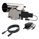 QTP Single 3.5in Electric Valve / Wiring / 1 Toggle Switch / 1 3.5in SS Exhaust Cutout-3