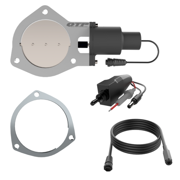 QTP 4in Bolt-On QTEC Electric Cutout Valve w/Flange - Single