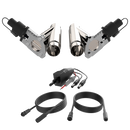 QTP Dual 2.25in Electric Valves / Wiring / 1 Toggle Switch / 2 SS 2.25in Cutouts-1