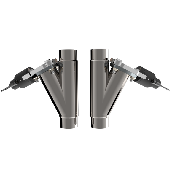 QTP Dual 2.25in Electric Valves / Wiring / 1 Toggle Switch / 2 SS 2.25in Cutouts