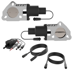 QTP 2.5in Bolt-On QTEC Dual Electric Cutout Valves - Pair