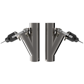 QTP Dual 2.5in Electric Valves / Wiring / 1 Toggle Switch / 2 SS 2.5in Cutouts - 0