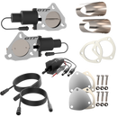 QTP Dual 3in Electric Valves / Wiring / 1 Toggle Switch / 2 2.75in DIY Cutout Pipes-1