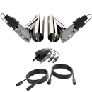 QTP Dual 3in Electric Valves / Wiring / 1 Toggle Switch / 2 SS 3in Cutouts-1