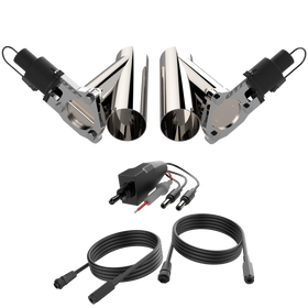 QTP Dual 3in Electric Valves / Wiring / 1 Toggle Switch / 2 SS 3in Cutouts