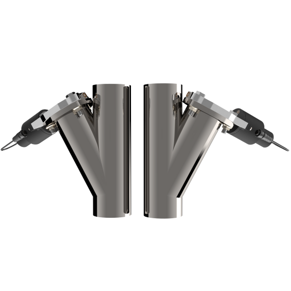 QTP Dual 3in Electric Valves / Wiring / 1 Toggle Switch / 2 SS 3in Cutouts