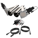 QTP Dual 3in Electric Valves / Wiring / 1 Toggle Switch / 2 SS 3in Cutouts-3