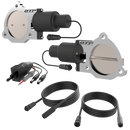 QTP 3.5in Bolt-On QTEC Dual Electric Cutout Valves - Pair-1