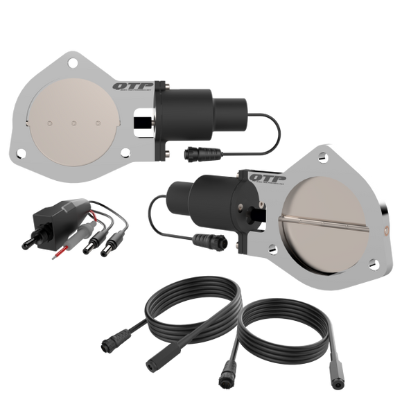 QTP 4in Bolt-On QTEC Dual Electric Cutout Valves - Pair