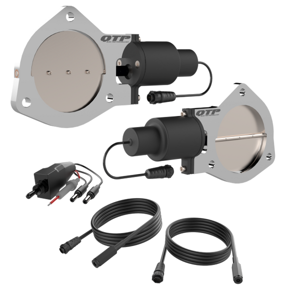 QTP 4in Bolt-On QTEC Dual Electric Cutout Valves - Pair