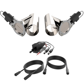 QTP Dual 4in Electric Valves / Wiring / 1 Toggle Switch / 2 SS 4in Cutouts